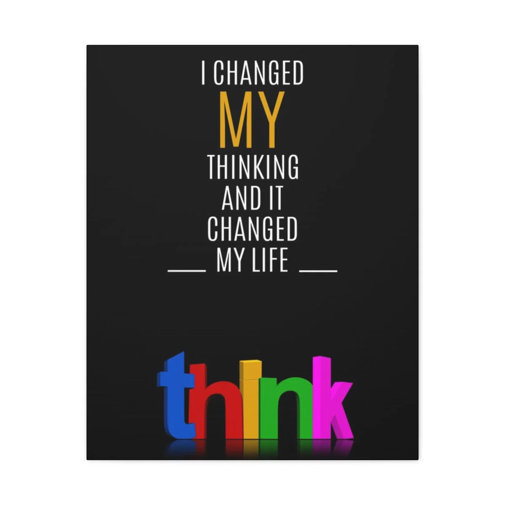 Inspirational Wall Art I Changed My Thinking Motivation for Inspiring Success